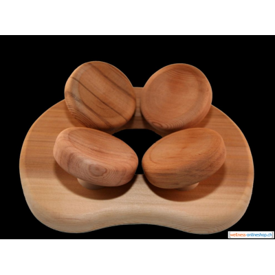 Saunakissen 4 Punkt Kopfauflage RED CEDAR