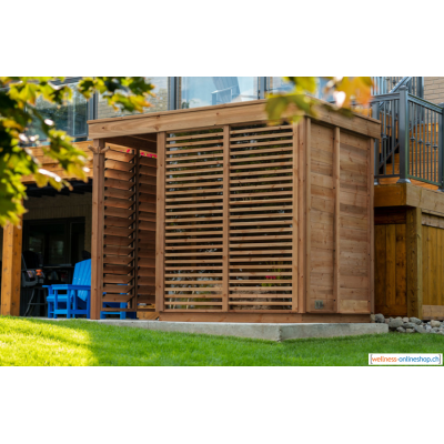 Panoramasauna 173 x 254 mit Dusche