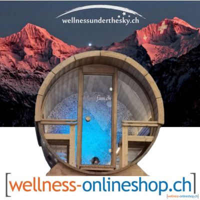 Saunafass mit Glasfront 280/200 Thermoholz 